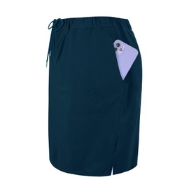 Century Star - Faldas de tenis para mujer con bolsillos, longitud a la rodilla, faldas atléticas con cordón en la cintura y pantalones cortos, 08 Azul, XXL