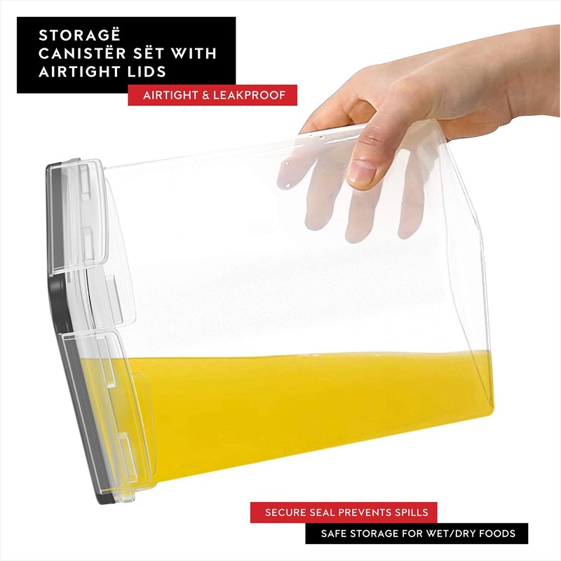 Extra Large Flour and Sugar Storage Containers 6.5L/220 Fl. oz;