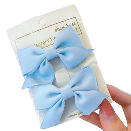 GFun Hair Ornament, Ribbon, Small, Set of 2, Clips, Hair Accessories, Barrettes, Hakama, Graduation Ceremonies, Weddings, Recitals, Yukata, Clothes, Sky Blue
