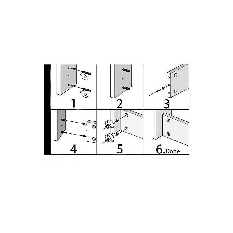 30 Packs Furniture Board Cam Fitting with Dowel and Pre-Inserted
