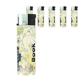 Refillable Electronic Lighter Set of 5 Pieces D-182 European The Chap Book