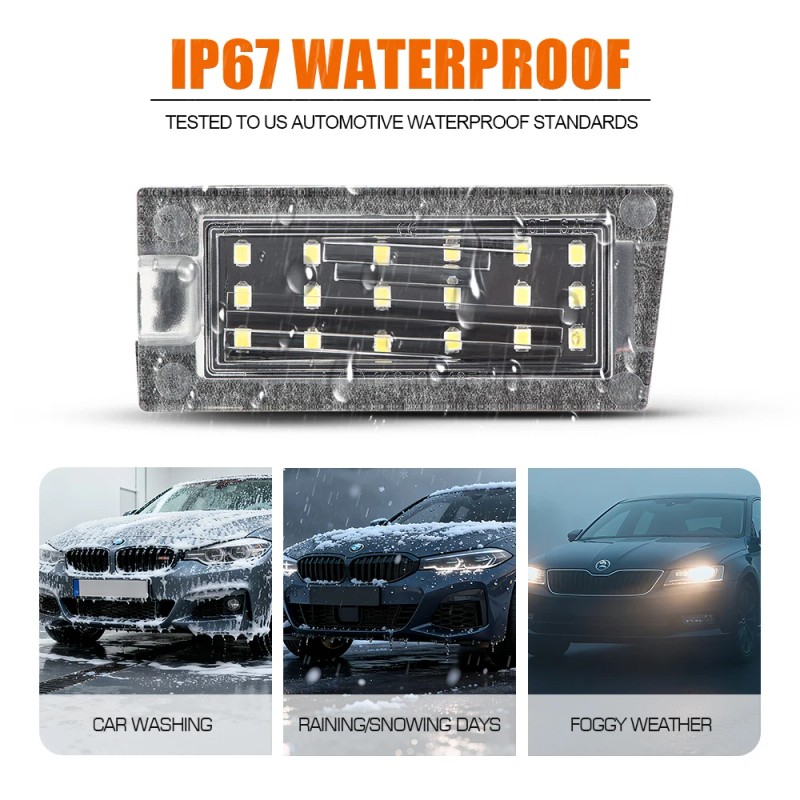 Stock in US Plug-and-Play LED Registration Plate Light for JEEP