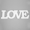 Wood Love Sign White One Piece Design Exquisite Beautiful Wooden