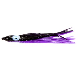 Boone Squid Skirt Lures (Pack of 5), Purple/Black, 4 1/4-Inch