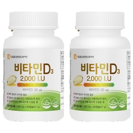 Daewoong Life Science Vitamin D3 2000 IU, 90 tablets, 2 units / 대웅생명과학 비타민D3 2000 IU, 90정, 2개