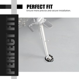 NICECNC Aluminum Motorcycle Foot Support Plate Side Support Pad Extension Compatible with Yamaha Tenere 700 XTZ700 2019-2024, Tenere 700 Rally Edition 2020-2024, Tenere 700 World Raid 2022-2023, Black