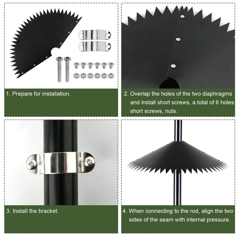 Squirrel Baffle for Bird Feeder, Wrap Around Squirrel Baffle Proof