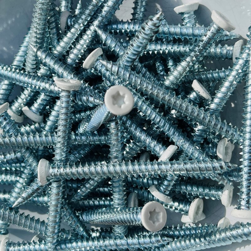 7.5 x 112mm WHITE HEAD Concrete Door Frame Fixing Screw