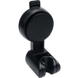 Roellgs Shower Head Holder, Strong Suction Cup Shower Bracket,Height Adjustable , No Drilling，Universal Wall Mounted Hand Shower Bracket for Bathroom (Black)