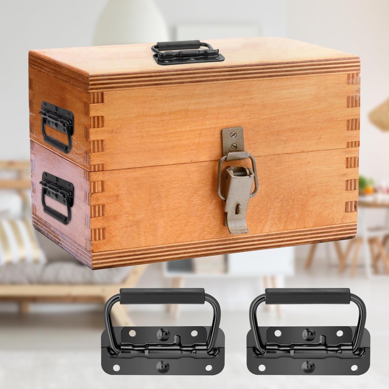 Niboken Folding Handle Carry Handle, Hardware Boxes Handle, 100 mm