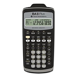 Texas Instruments BAIIPLUS BAIIPlus Financial Calculator, 10-Digit LCD