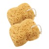 Baluue 2pcs Natural Honeycomb Bath Sponges for Gentle Exfoliation Scrubbing