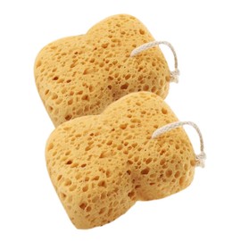 Baluue 2pcs Natural Honeycomb Bath Sponges for Gentle Exfoliation Scrubbing for Relaxing Showers Suitable for Sensitive Skin Comfortable Grip Bathroom Supplies