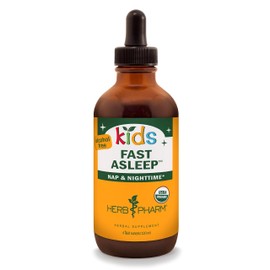 Herb Pharm Kids Certified-Organic Alcohol-Free Fast Asleep Liquid Herbal Formula, 4 Ounce