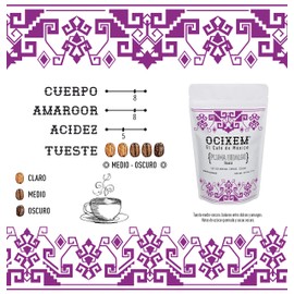 OCIXEM, Café en Grano Pluma Hidalgo, Oaxaca, 454 gramos