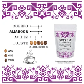 OCIXEM, Café en Grano Pluma Hidalgo, Oaxaca, 454 gramos