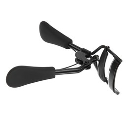 Rizador Profesional de Pestañas con Diseño Ergonómico y Almohadilla de Anillo de Silicona para Rizado de Pestañas sin Pinchazo - Herramienta de Rizado de Pestañas de Ojo de Acero Inoxidable en Negro para Todas las Formas de los Ojos (BLACK)