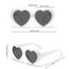qinqilanqi-S Transparent Heart Shaped Glasses for Men and Women Large