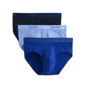 2(X)IST Men's Essential Cotton No Show Brief 3-Pack