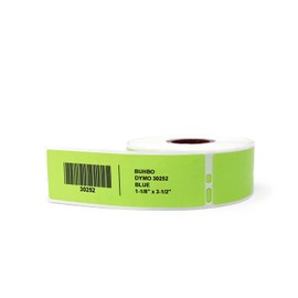 Buhbo Compatible with DYMO LabelWriter LW 1-1/8" x 3-1/2" Green Mailing Address Label 30252 (8 Pack / 350 Labels Per Roll) Green
