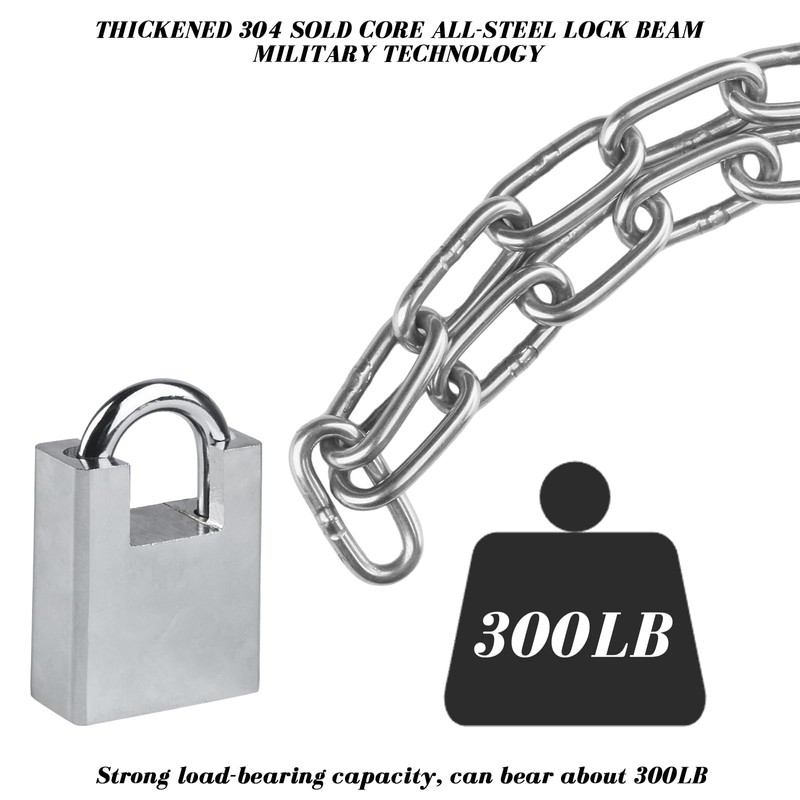 Bicycle Chain Lock, 80 cm Bicycle Lock, Security Chain, Motorcycle