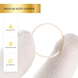 Operitacx 160 pieces copper earrings silver earring circle charm beads hoop earrings round pearl hoop jewellery earring circle earring craft circle pendant accessories golden earrings 14k