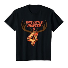 Kids Birthday Boy Shirt 4 Years Old 4t Camo Deer Hunting Hunter T-Shirt