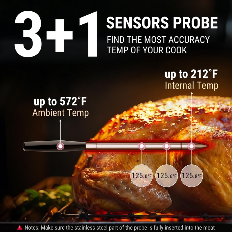 TempSpike Wireless Meat Thermometer Digital with App, WiFi & Bluetooth