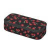 HKHEHOP Red Cherry Black Pencil Case Big Capacity Storage Pencil