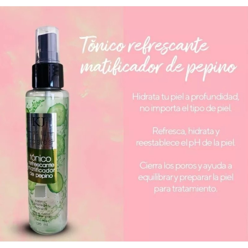 KJ Tonico Acido Hialuronico + Pepino (oxigena Hidrata Limpia)