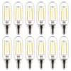 Sunlite 41343-SU LED Filament Style T8 Edison Chandelier Light Bulb
