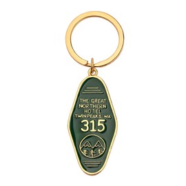 [ALOHAMONI] USA DESIGN Reproduction Vintage Motel Key Chain Key Chain American Miscellaneous Goods Hotel Antique Retro Cafe USA California West Coast Hawaii, Twin Peaks Size 315