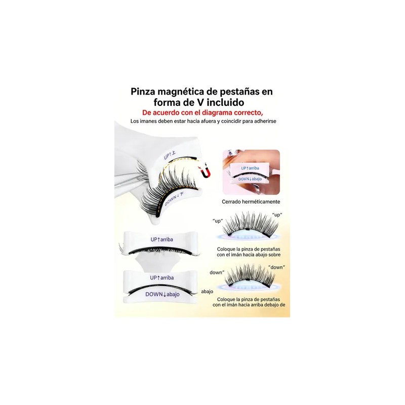 Pestañas Magnéticas De Aspecto Natural Pestañas Magnéticas B
