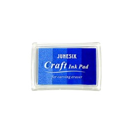 INCAUCA Rainbow Fingerprint Ink Pad, Washable Stamp Pads for Rubber Stamps, Multicolor Craft Stamp Ink Pad, Pigment Ink Pads for Stamping Paper Wood Scrapbook Art Card Making, Gradient Blue