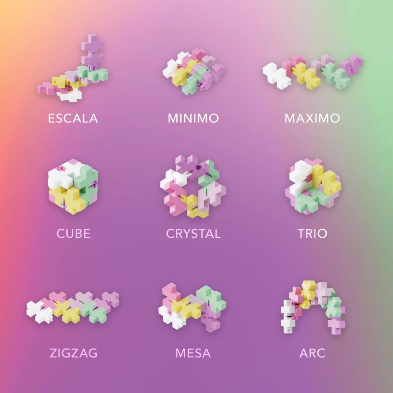 PLUS PLUS Hexel Bubblegum Fidget Toy Flexible Stress Relief Portable