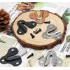 Murtenze 20PCS Matte Black Keyhole Hangers Buckle Type Picture Hanger,