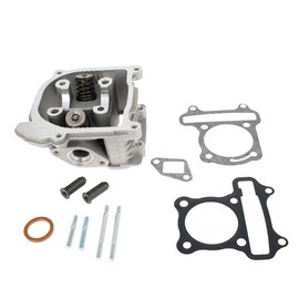 Glixal ATGT-12X GY6 49cc 50cc to 100cc Scooter Engine 50mm Cylinder Head Assy with Valves Set for 139QMB 139QMA Chinese Moped ATV Go Kart Quad (Non EGR Type, 64mm Valves)