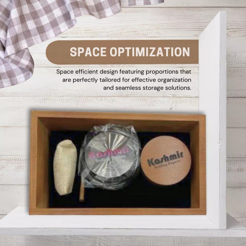 Kashmir Premium Bamboo Stash Box with Accessories, Jar & Grinder