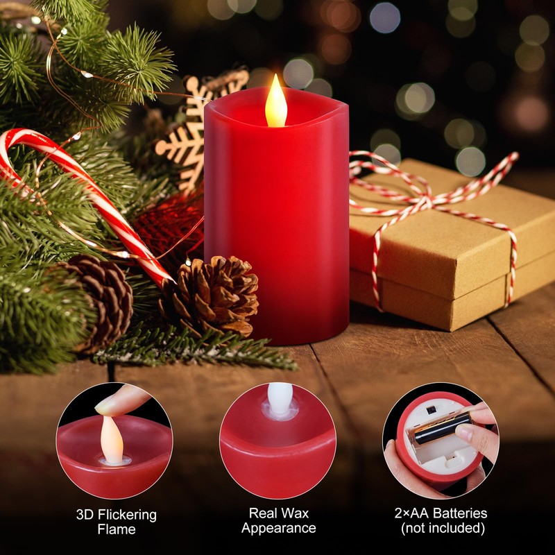 milysoek 1PCS, 3 x 5 inches Flameless Candle with Remote