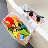 ODIWEN Bath Toy Storage Bag with 2 Compartments, Bath Toy