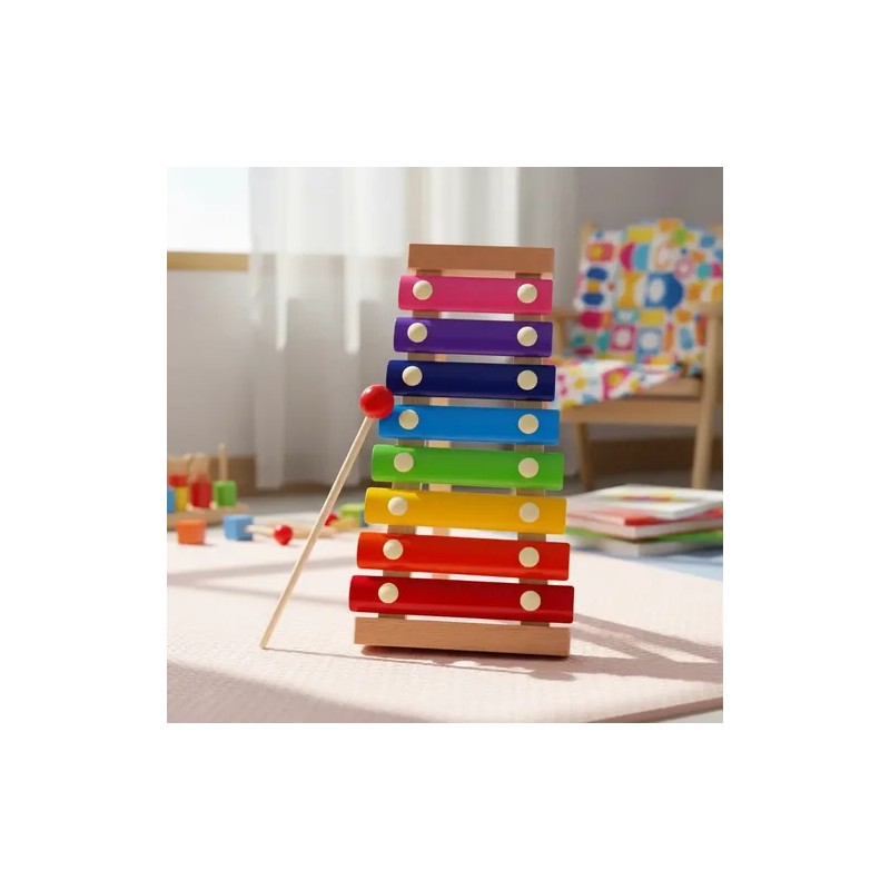 Xilofono Infantil 8 Notas Madera Didactico-montessori Juguet