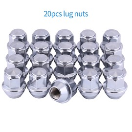 M12x1.5 Lug Nuts Chrome Lug Nut M12-1.50 Acorn 12x1.5 One-Piece Design 19mm Hex 32mm Long Set of 20 Fits for 2001-2019 Ford Escape, 2012-2018 Focus, 2006-2019 Fusion Factory Wheels