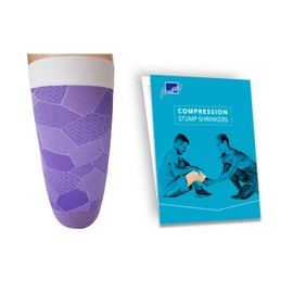 JianiMed Prosthetic Stump Shrinkers–Above Knee, 35cm, Compression, 20-30, Amputee Socks, Geometric Pattern, Taiwan Excellence 2XL