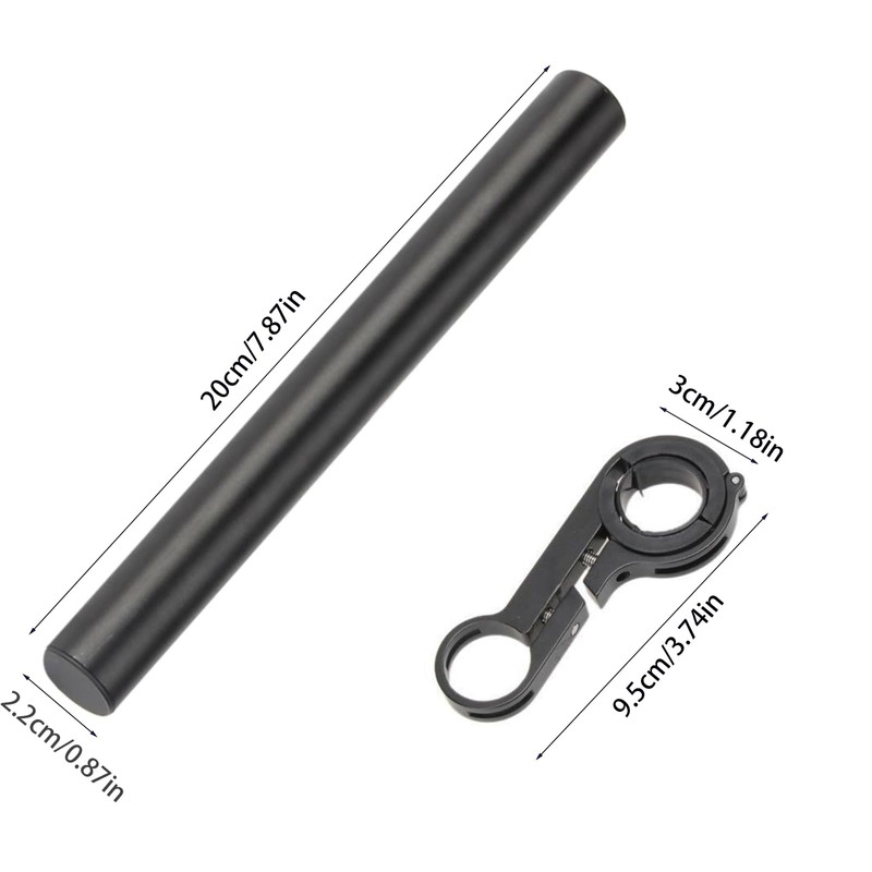 Fkereg Bicycle Handlebar Extender, 20cm Double Clamp Mount Handle Bar