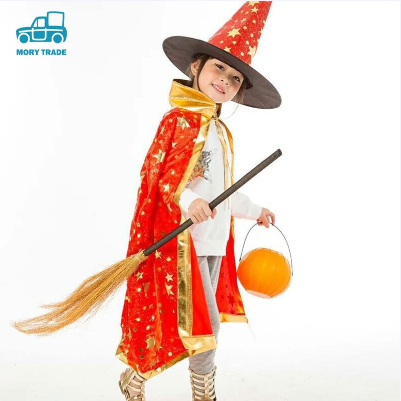 morytrade Cosplay Cloak Hat Set for Kids Witch Wizard Dracula