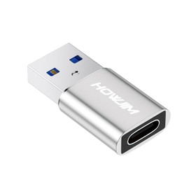 HOWJIM USB Type-C Converter Adapter, QC3.0 Rapid Charging, 5Gbps High Speed Data Transfer, OTG Compatible, Type C (Female) to USB3.0 (Male) Converter Adapter, Aluminum Alloy Exterior, Type C