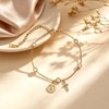 JATEBI 14K Gold Plated Bracelets for Women, Initial Cross Bracelet