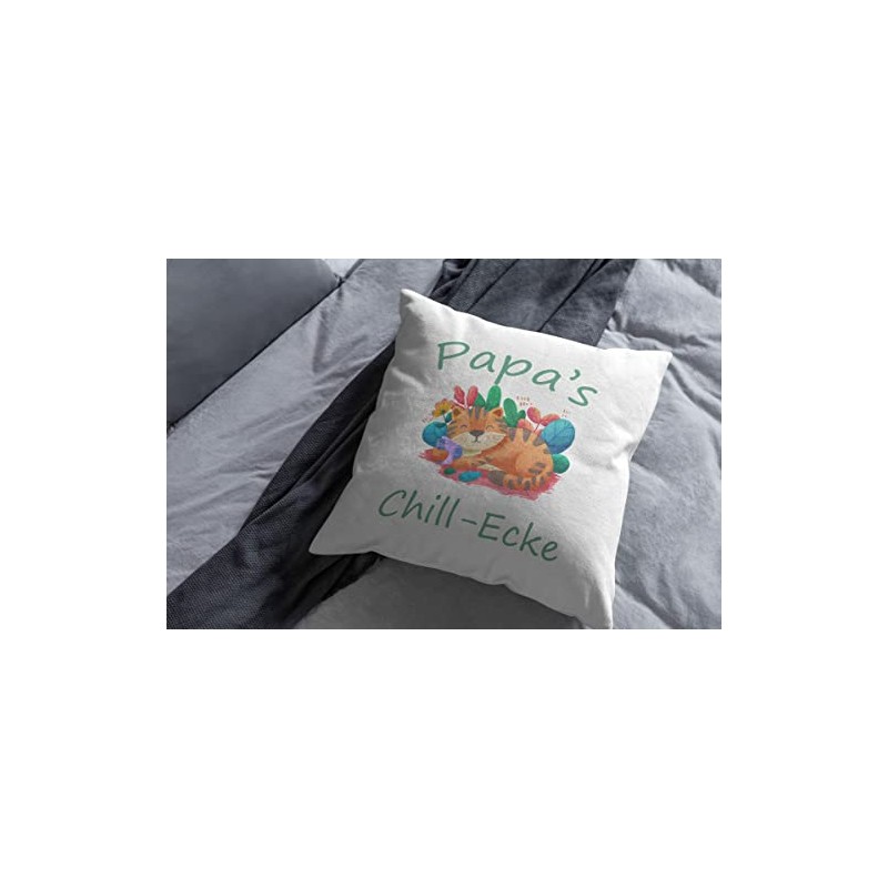 WarmherzIch Papas Chill Corner Cushion Cover with Filling 45 cm