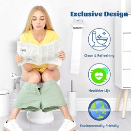 Dual Nozzles Bidet, ANBSR Ultra-Slim Bidet Attachment for Toilet (Feminine/Posterior Wash) Non-Electric Cold Water Toilet Seat Bidet with Adjustable Pressure Control