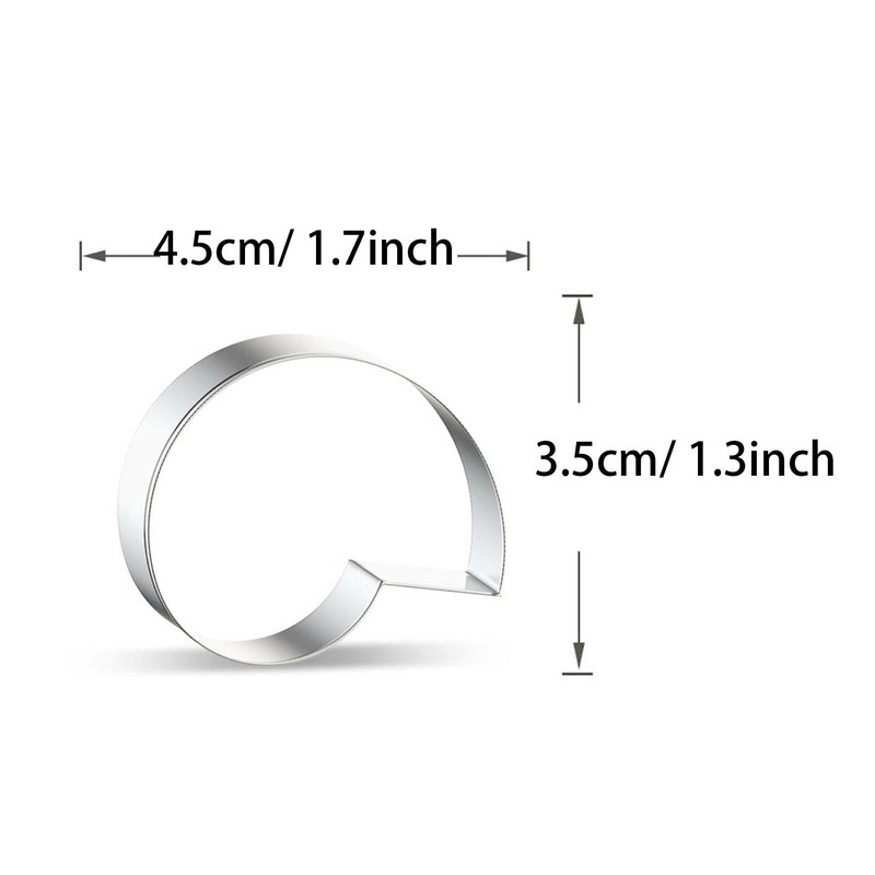 WJSYSHOP Mini Nautilus Conch Sea Shell Cookie Cutter - Small